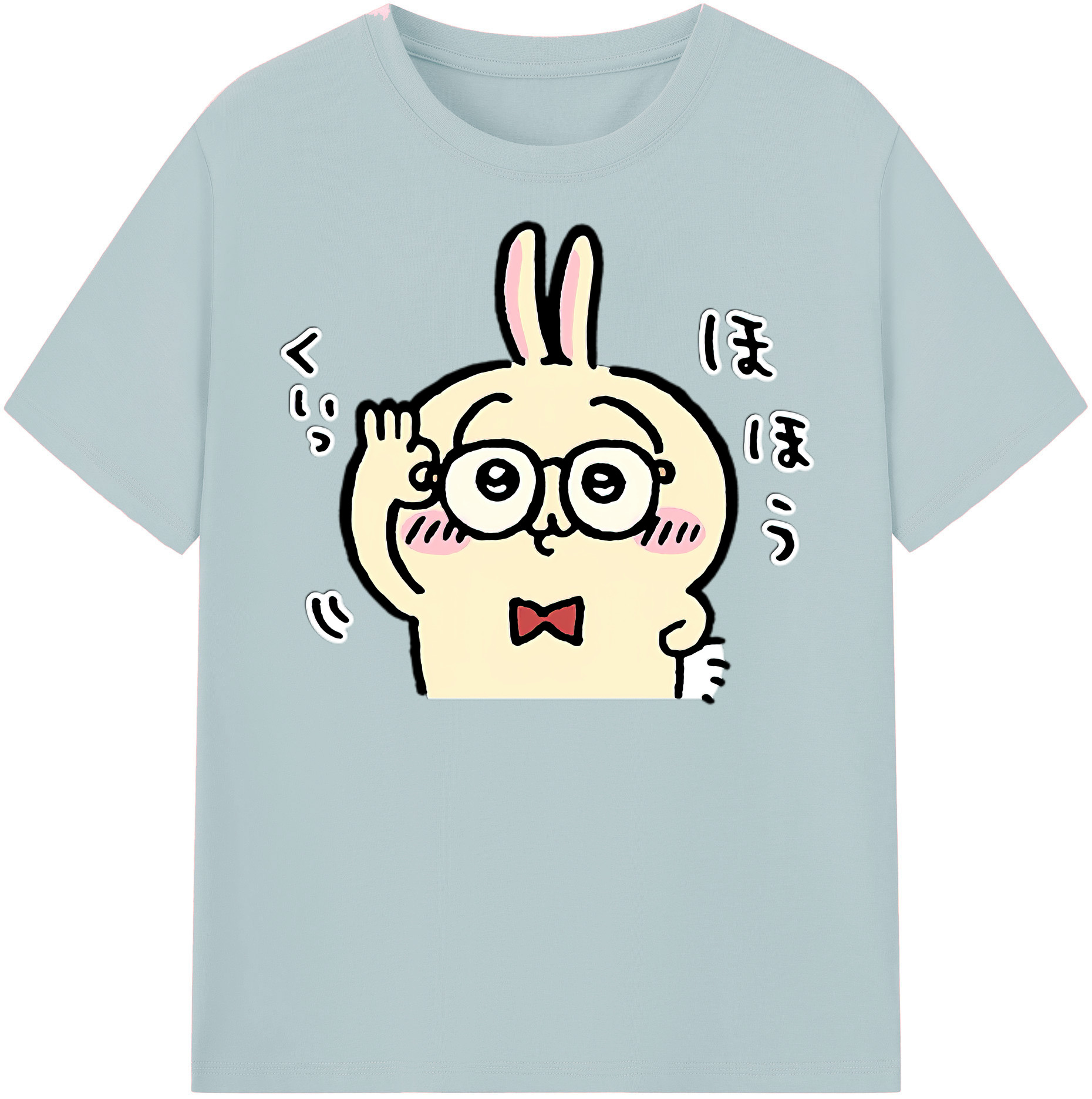 （画像用） ちいかわ うさぎ Chii-kawa usagi 綿100％半袖Tシャツ（フロントプリント）